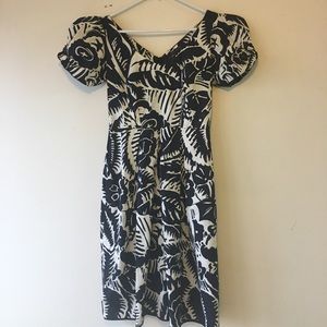 Marc Jacobs Floral Print Taffeta Dress